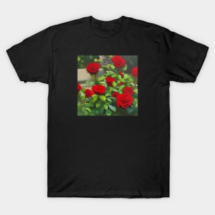 Enchanted Blooms: A Delicate Rose Garden T-Shirt